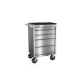 Champion Tool Storage FMPro Plus SST Tool Cabinet With Casters, 5 Drawer, Silver, Stainless Steel, 27 in W x 20 in D FMPSA2705RC